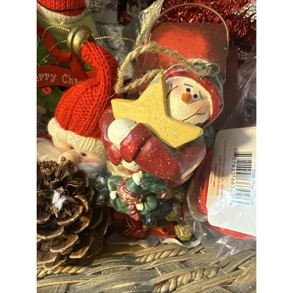 Christmas Craft Accents, Picks, Ornaments, Bells, Pine Cones For Crafts And Deco